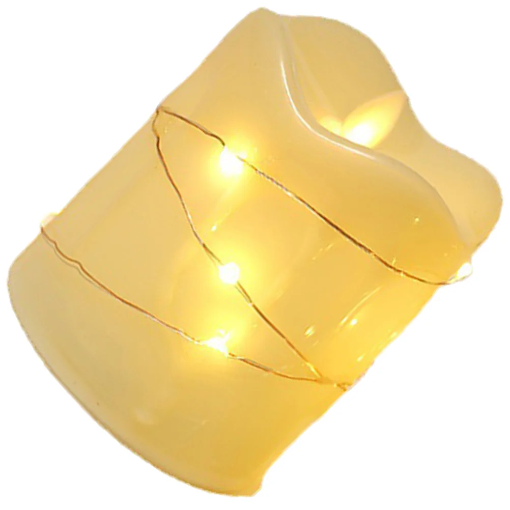 Pijlerkaarsen Tranen Licht De kerstlamp Versier beige Pp synthetische plastic LED-verlichting