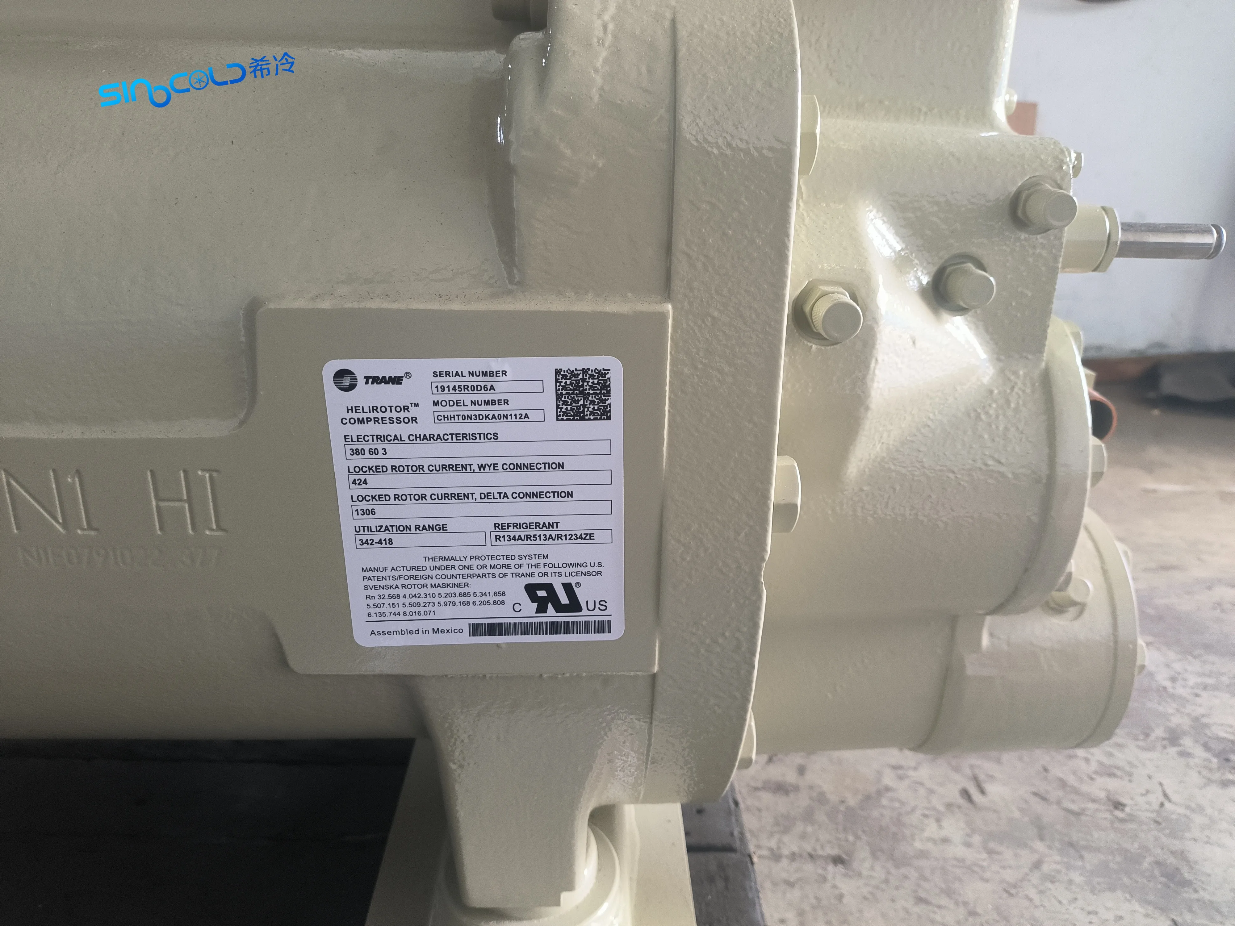 OEM Винтовой полугерметичный компрессор HVAC CHHTON3DKA0N112A 3PH 380 В 60 Гц R134A R513A