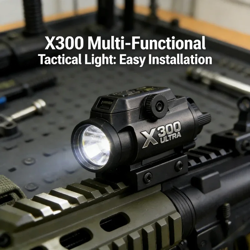 X300【NEW 2026】 Tactical Light Multi-Functional: Fits 20mm Rail for Hunting CS Matches Toy Airsoft Guns Wargames