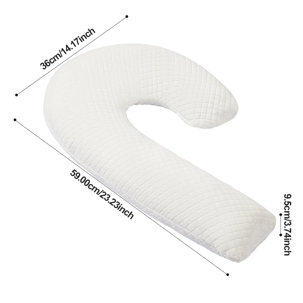 J Shape Pillow Neck Back Pillow Side Sleeper Contour Pillow with Ear Hole for Sleeping on Your Side for Neck Shoulder