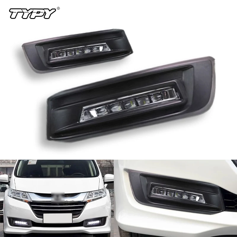 

TYPY For Honda Odyssey 2014 2015 2016 2017 LED Front bumper Fog light Foglight day light Daytime running lights