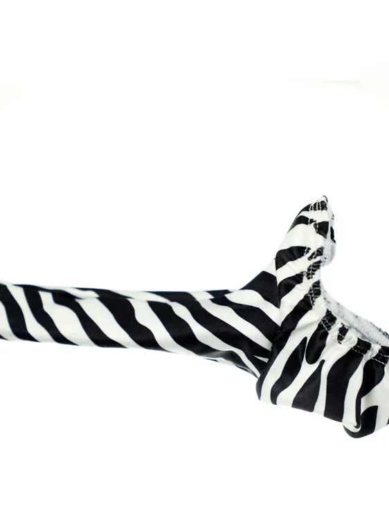 2024 New Design Sense Sexy Zebra Stripe Casual Underpants Men's High Elastic Thin Style Comfort Breathe Slim Thongs WHE1