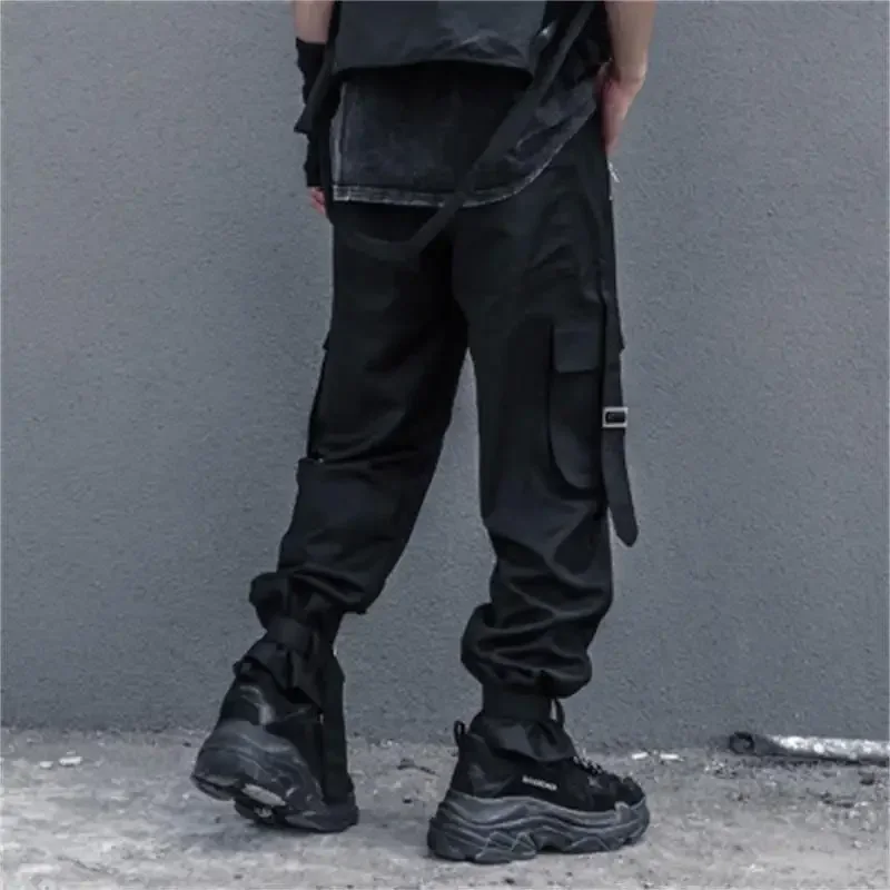 Men's Overalls Spring And Autumn New Three-Dimensional Pocket Zipper Decoration Fashionable Youth Leisure Loose Oversized Pants