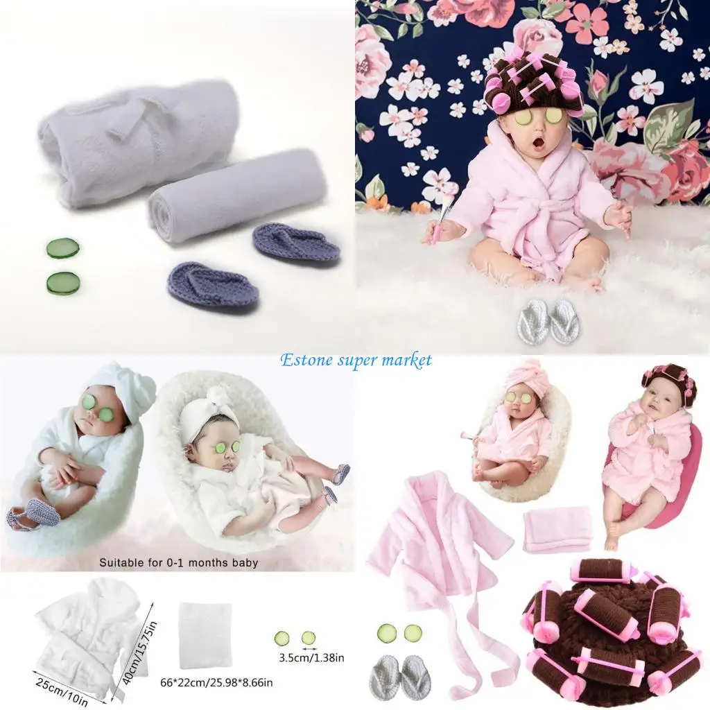 

090B Детский костюм для фотосессии, банное полотенце, повязка на голову, милый банный халат, костюм для фотосессии