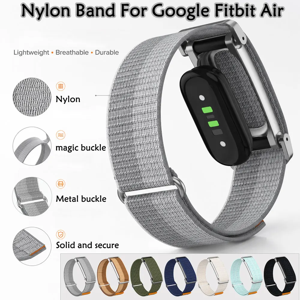 2–3 Stück Nylon-Sportbänder, verstellbar, atmungsaktiv, Fitness-Tracker-Armband, Schnellverschluss-Ersatzarmband für Google Fitbit Air