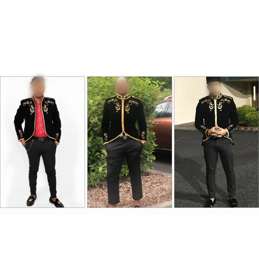 

Удобная модная куртка с вышивкой, пальто King, средневековая куртка, мужская викторианская винтажная куртка с воротником, карнавальный костюм