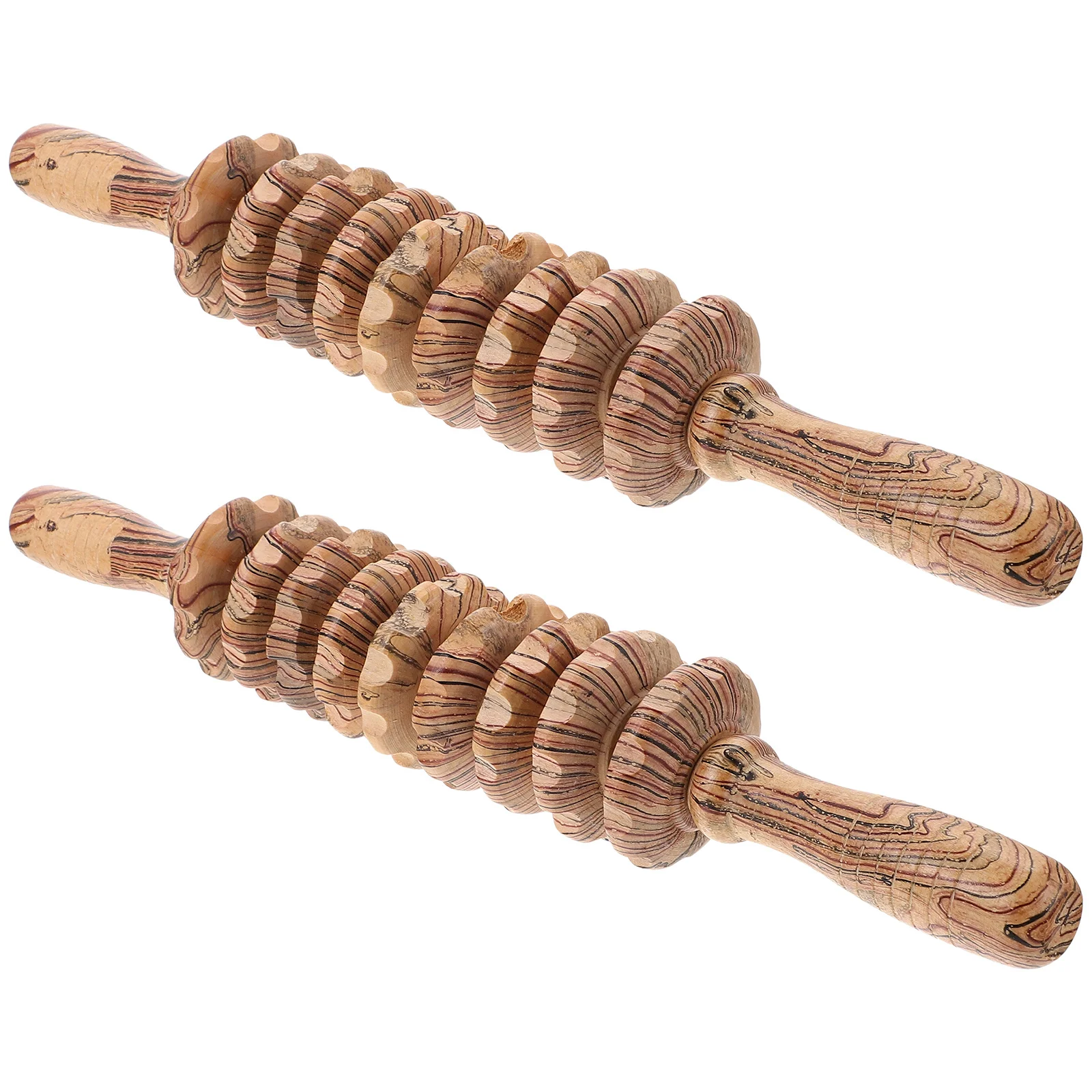 

2Pcs Wooden Manual Muscle Roller Stick Abdominal Body Massager Relaxation Tool for Legs Neck Waist Multifunctional Fitness