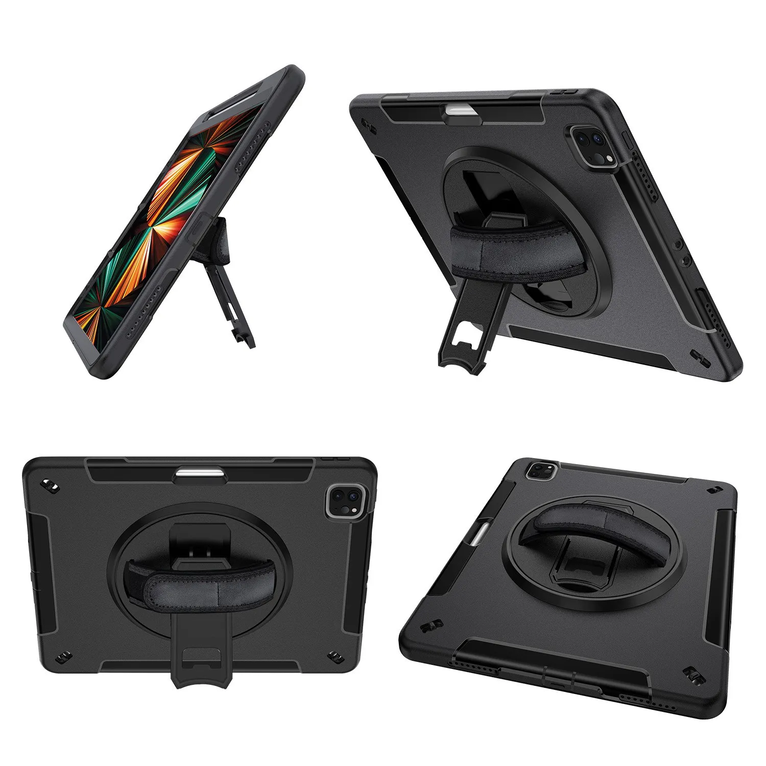 Per Apple 2021 Ipad Pro12.9 Slot per penna semplice in tinta unita Slot per penna piatta europea e americana 3 in 1 protettivo