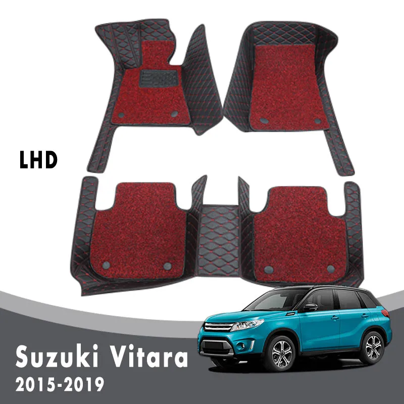 

Роскошные двухслойные коврики с проволочной петлей для Suzuki Vitara эскудо LY 2022 2021 2020 2019 2018 2017 2016 2015, автомобильные коврики, автомобильные коврики