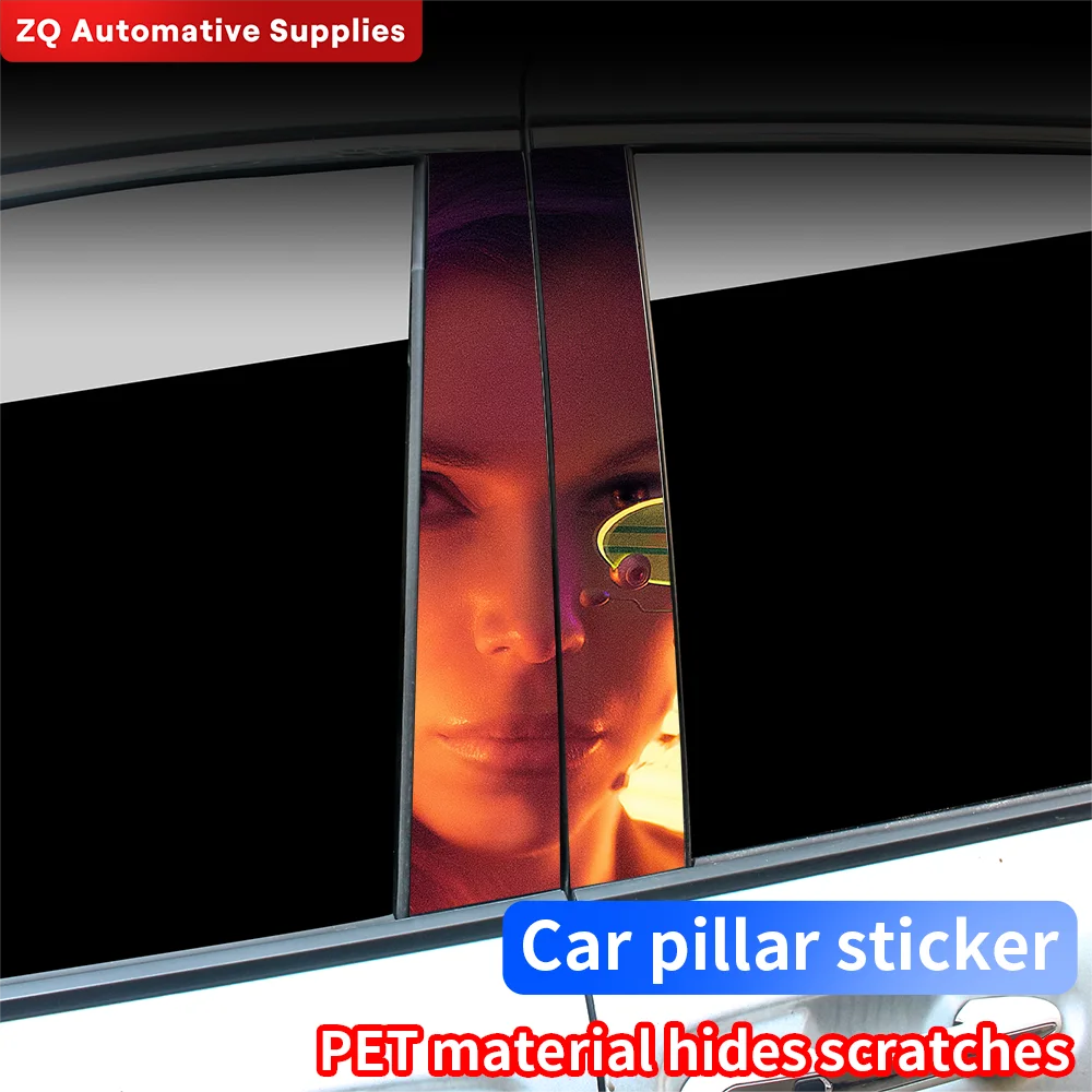 

Cyberpunk Beauty Eyes Car Stickers Auto B Pillar Waterproof Center Column Decoration Cover Scratches DIY Car Doors Pillar Decals