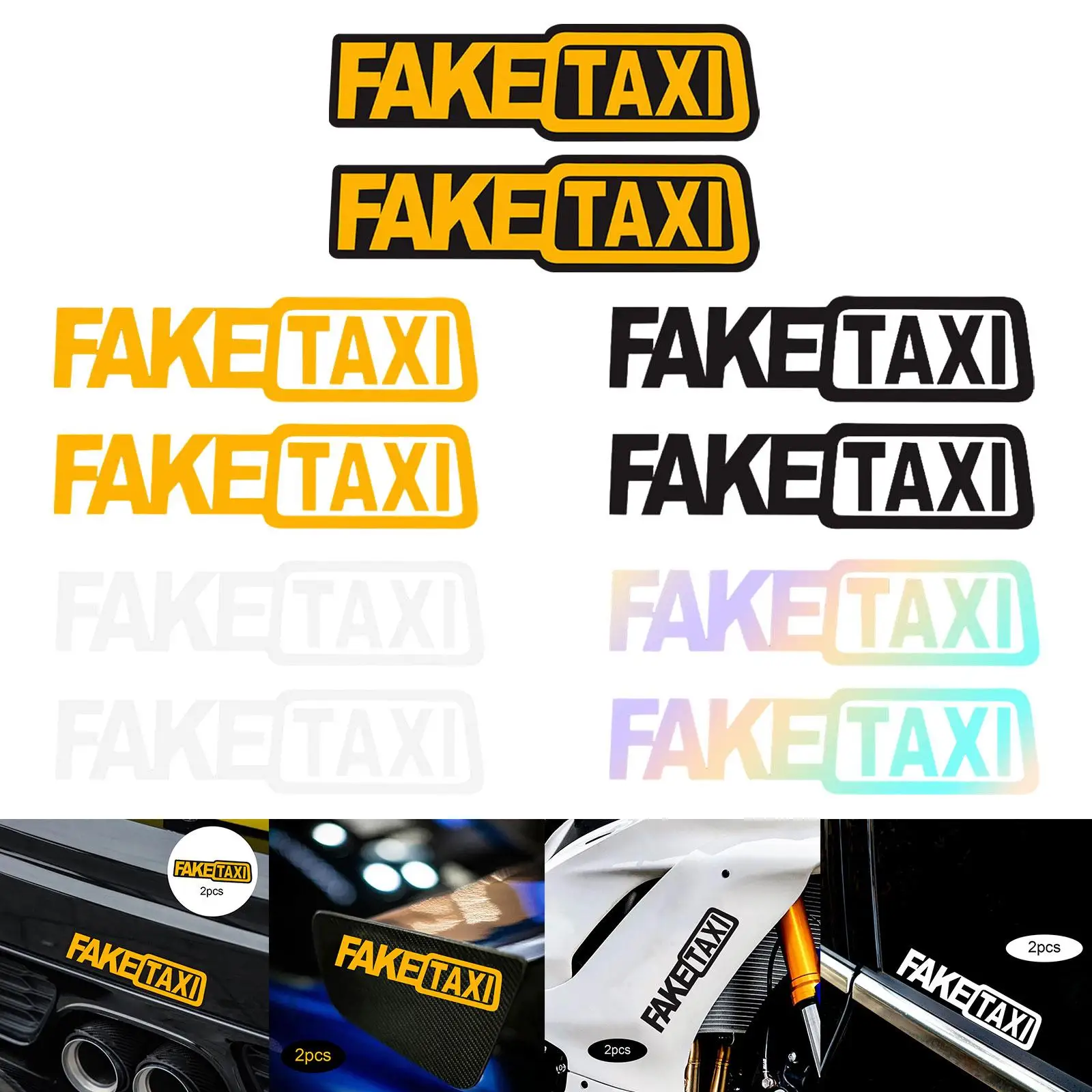 2Pcs Car Stickers Decals Universal Fit Waterproof Exterior Accessories Auto Vinyl Stickers for Wall Pickups Windshield Boat