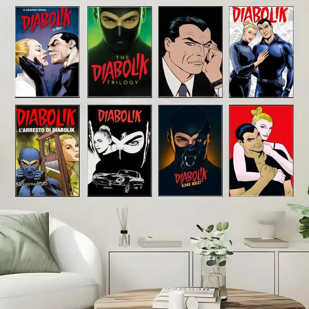 Comic D-DiabolikS Poster Self-adhesive Art Waterproof Paper Sticker Coffee House Bar Room Wall Decor