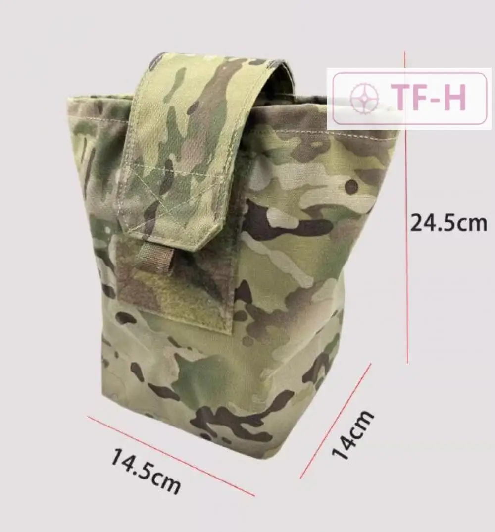 Tactical Molle Magazine Dump Pouch Recycling Bag Hunting Gear Belt Accessories Sundries Protable Storage Bag EMR Camouflage