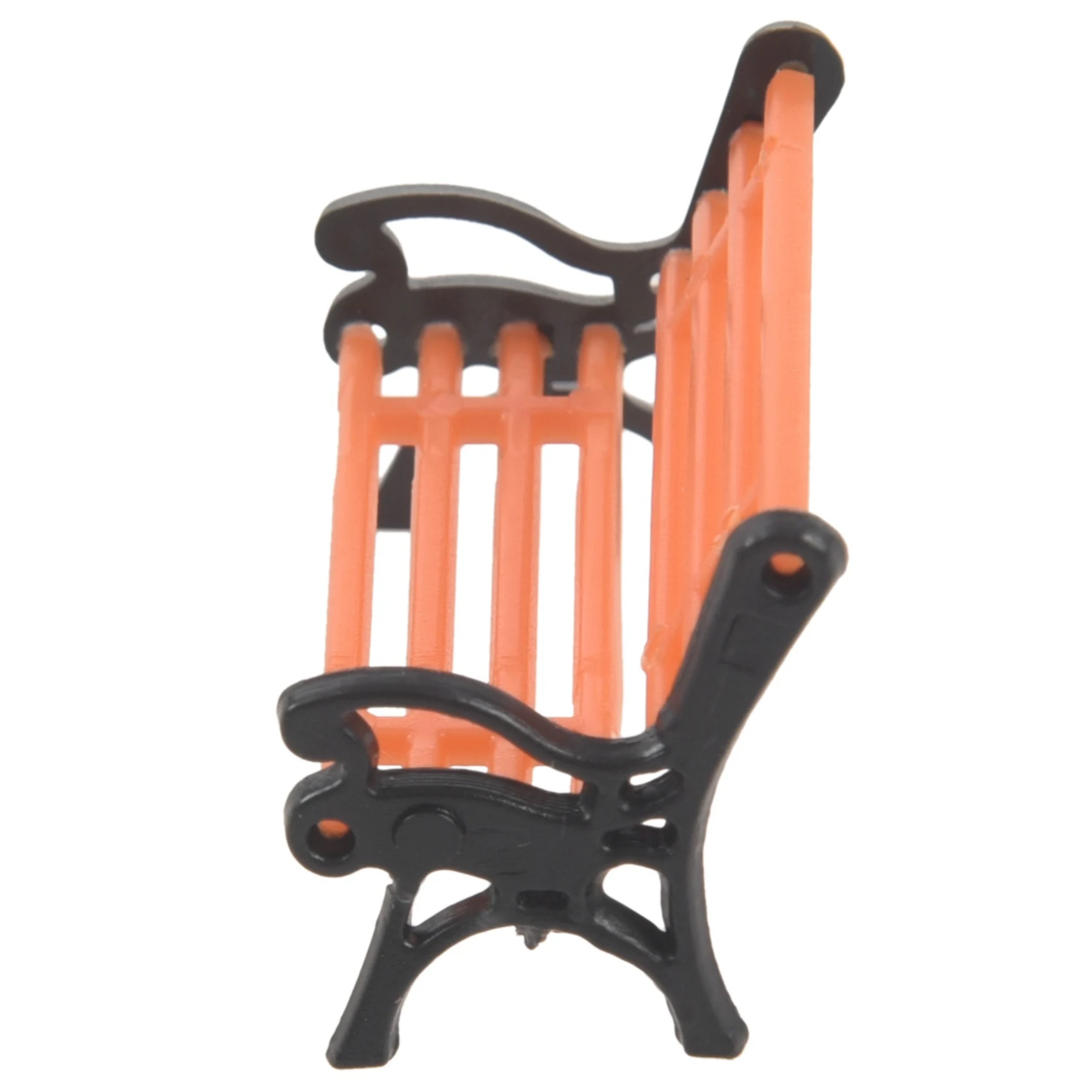 SYW-10Pcs نموذج بلاستيكي مقعد بارك نموذج منظر طبيعي 1:50 مع ذراع أسود #4