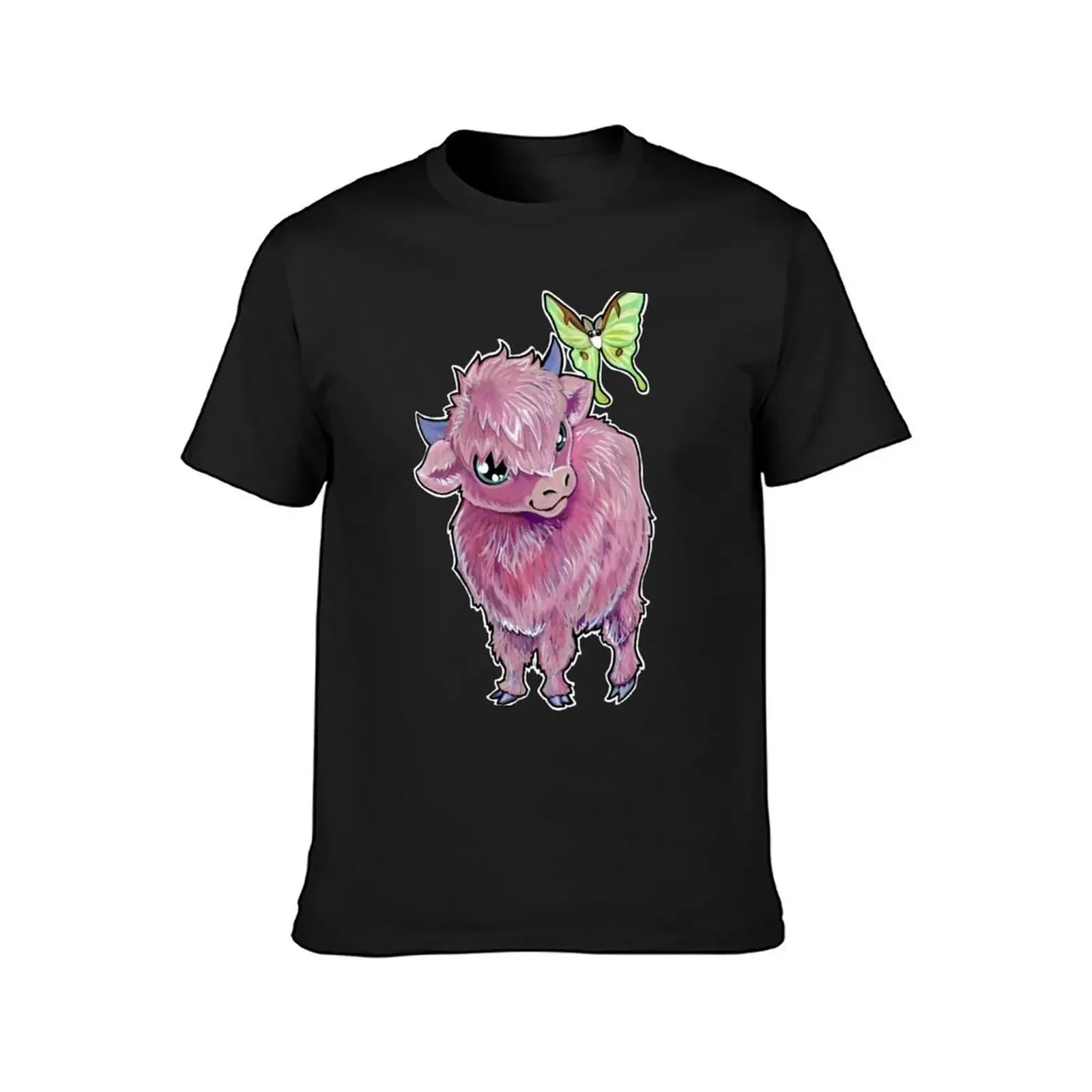 Strawberry highland cow T-Shirt luxury clothing labubu Anime t-shirt mens designer clothes