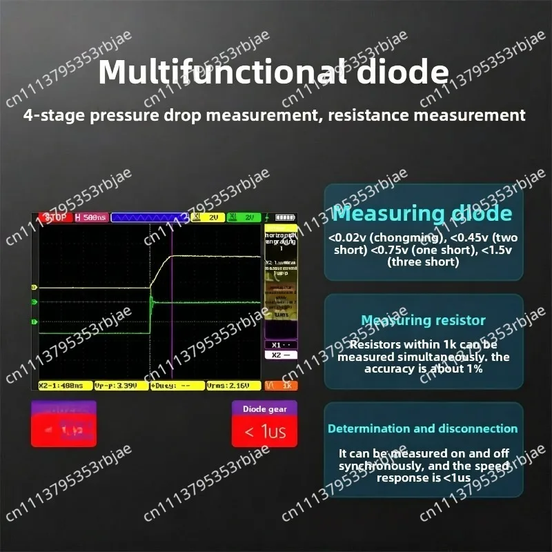 For DM40 Digital Multimeter 4-bit Half Oscilloscope Signal Generator 3-in-1 Handheld Portable