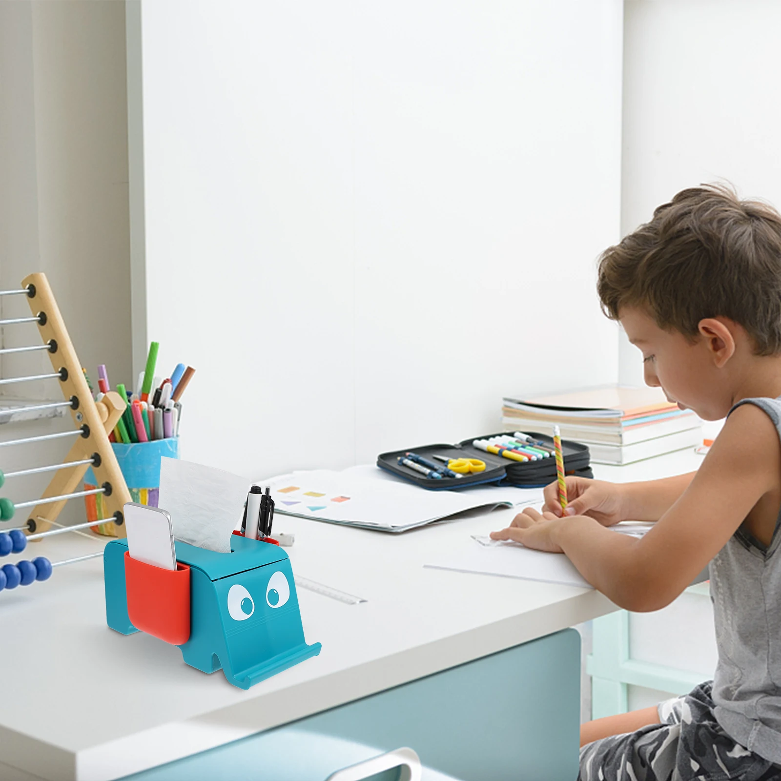 

Creative Elephant Tissue Box Cartoon Animal Paper Napkin Holder Storage Bin Lid Decor PVC HIPS Material Sturdy Practical Desktop