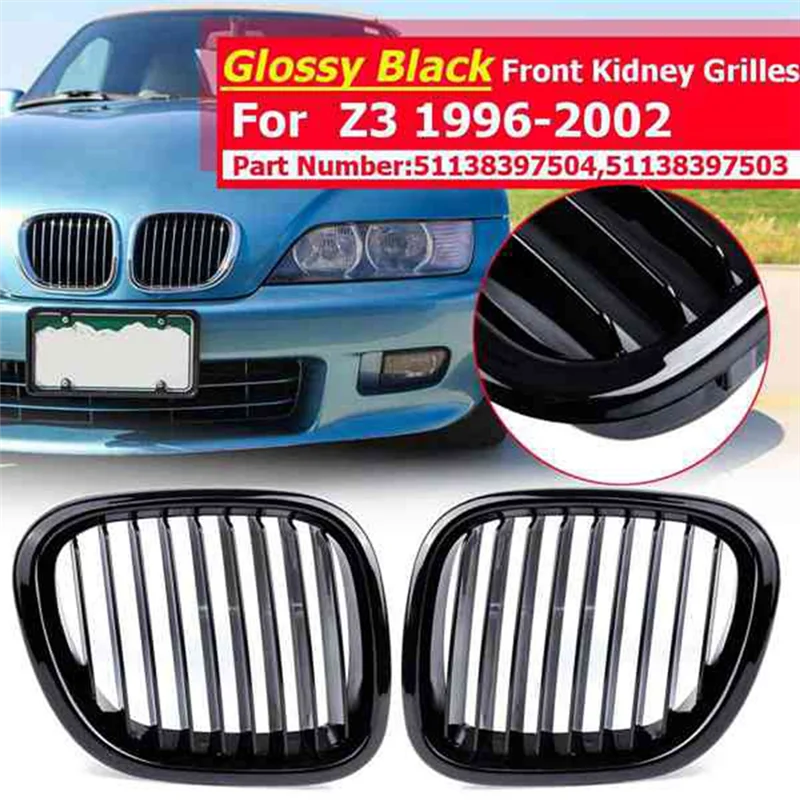 

AS-Car Bumper Grille Car Air Intake Grille Kidney Grille For BMW Z3 Convertible Coupe 1996-2002