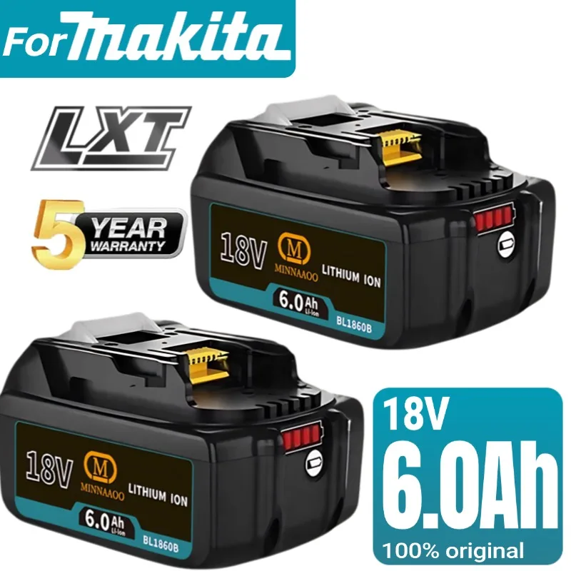 

Genuine Original For Makita 6.0Ah 18V Rechargeable Battery for MakitaBL1830 BL1830B BL1840 BL1840B BL1850 BL1850B Power Tools