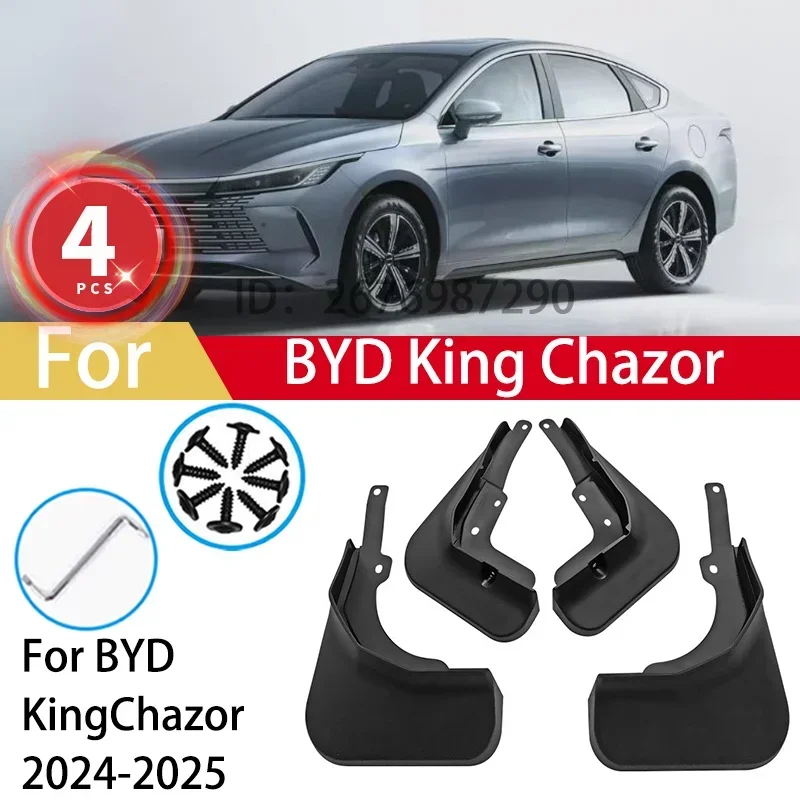 

For BYD King Chazor DM-i 2023 2024 4pcs Mudguards Mud Flaps Splash Guards Fender MudFlaps Front Rear Car Protection Accessories