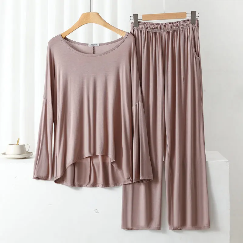Pyjama Femme New Long Sleeved Shirt Pajamas For Women Autumn Winter Modal Sleepwear Suit Loose Comfortable Home Wear Clothing
