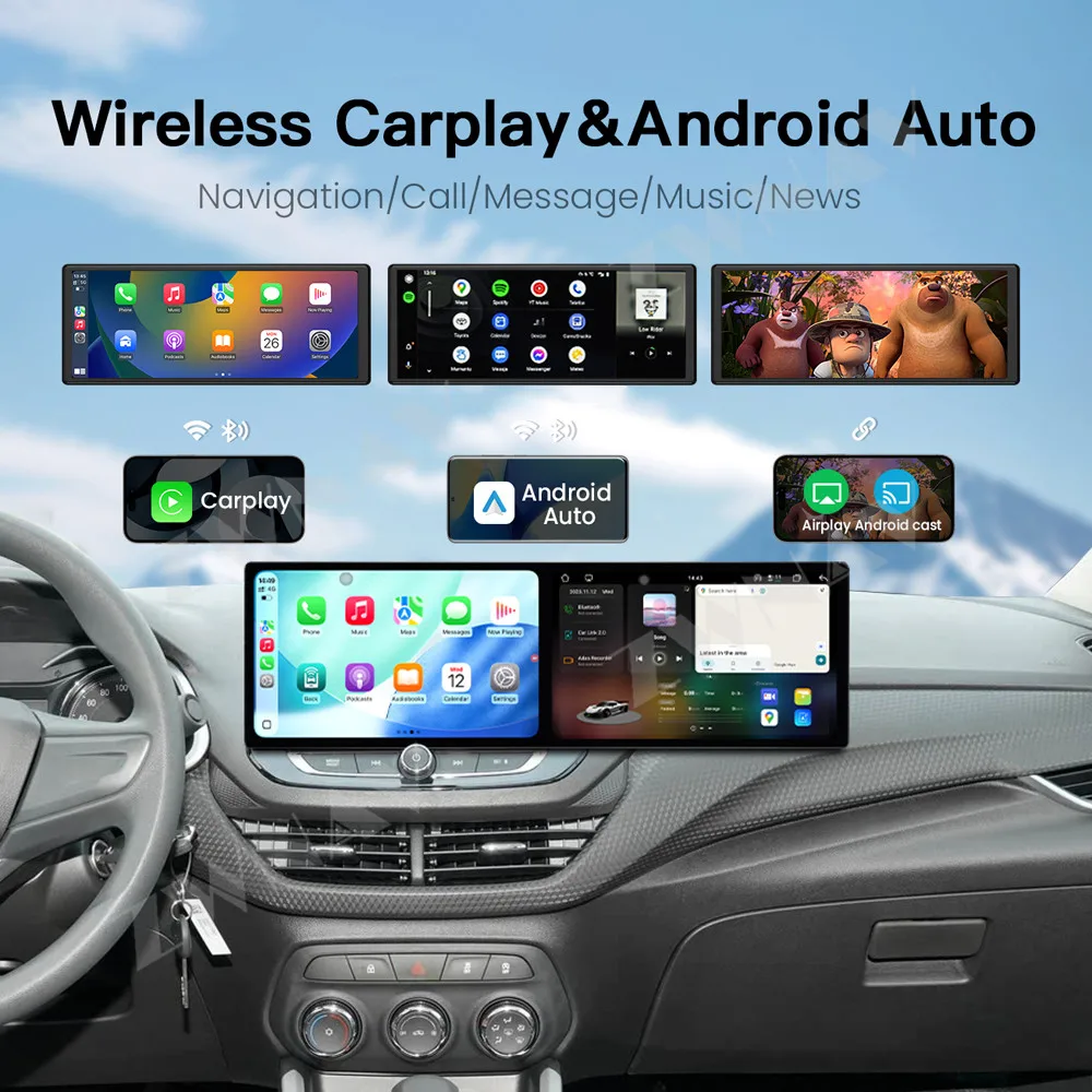 10.1+10.1 inch Carplay Car Radio Touch Screen For Chevrolet Cavalier 2020-2022 Android 15 GPS Navigation Car Multimedia Player