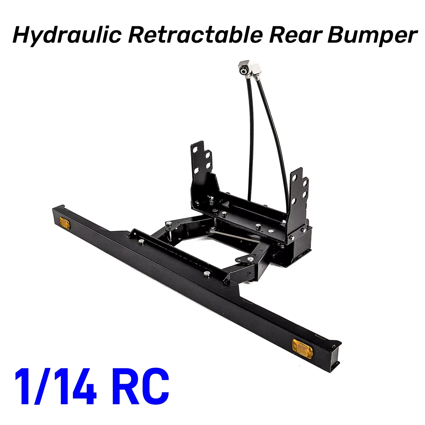 RC Toy Truck Hydraulic Retractable Rear Bumper With LED Tail Lights LESU LS-A0064 For 1/14 RC Roll-Off Dump Trucks OP Parts
