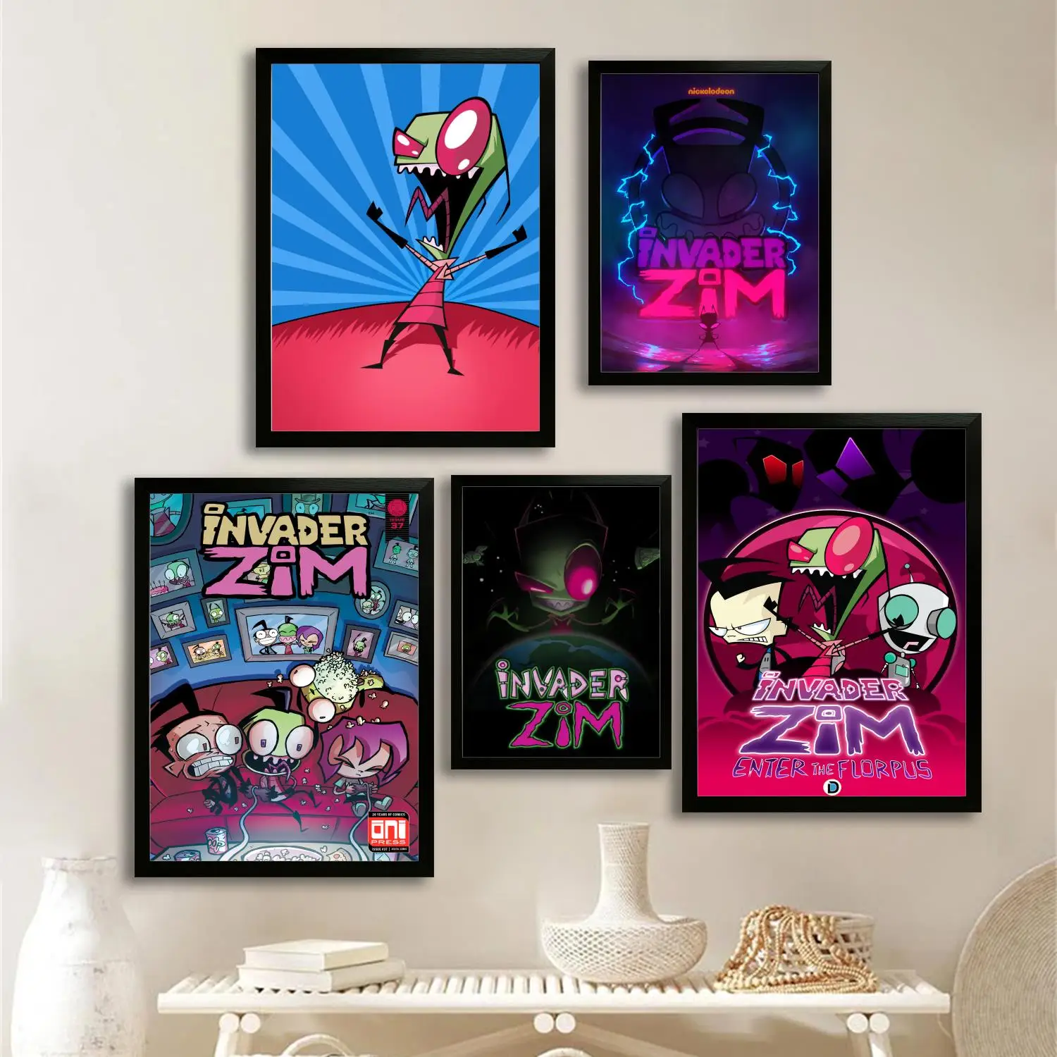 

invader zim Canvas Art Poster and Wall Art, Picture Print, Modern Family Bedroom Decor,Decorative painting