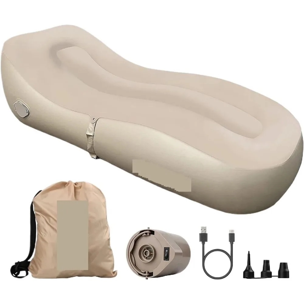 

Recliner Inflatable Couch Air Mattress Sofa Bed Camping Air Chair Backyard Beach Travel Camping Picnic Outdoor Furniture Portabl