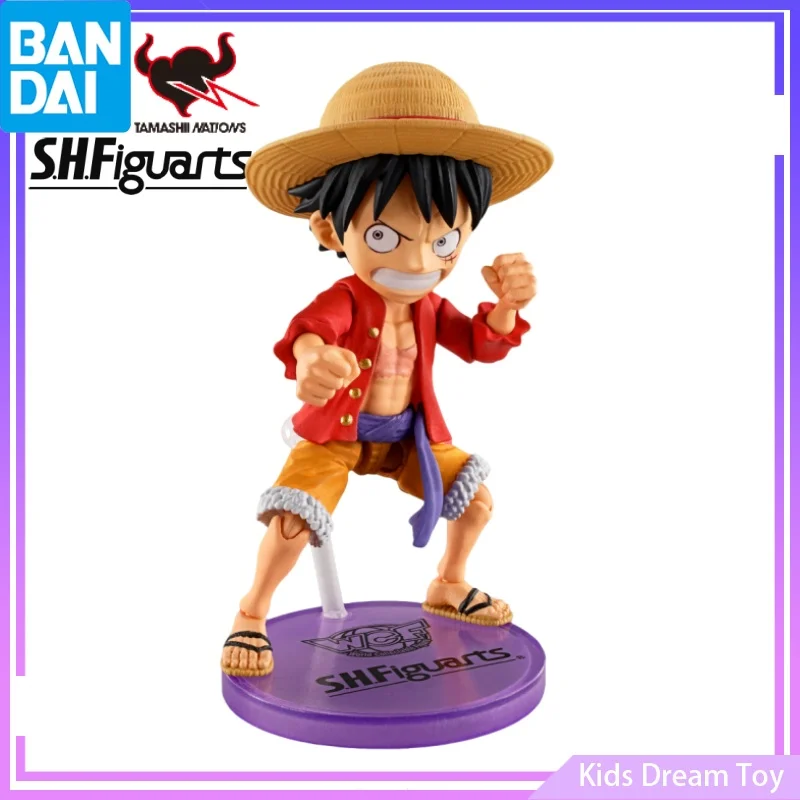 Bandai InStock Original WCF×S.H.Figuarts MONKEY.D.LUFFY Tamashii Web Shop × X (Vér.) Figuras de ação de anime brinquedos colecionáveis para crianças