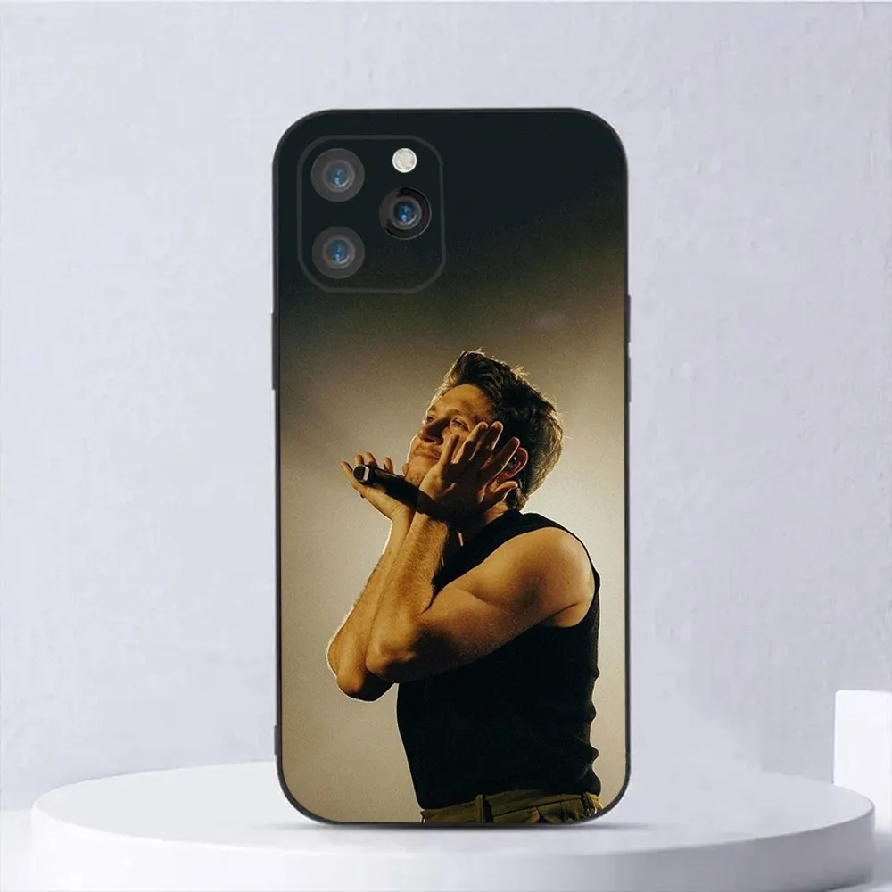 Singer N-Niall H-Horan Phone Case For iPhone 15,14,13,12,11,Plus,Pro Max,XS,X,XR,SE,Mini,8,7 Soft Silicone Black Cover