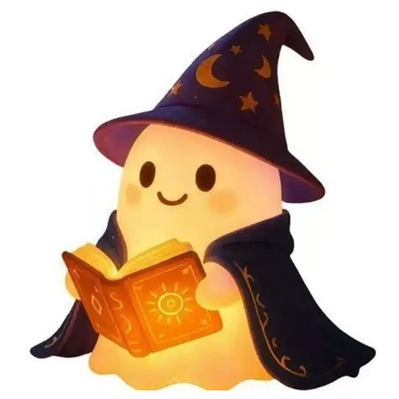BAAG-Enchanted Ghost Wizard Night Reading Light Halloween Decoration Book Lamp For Desk Offices Table Bedroom