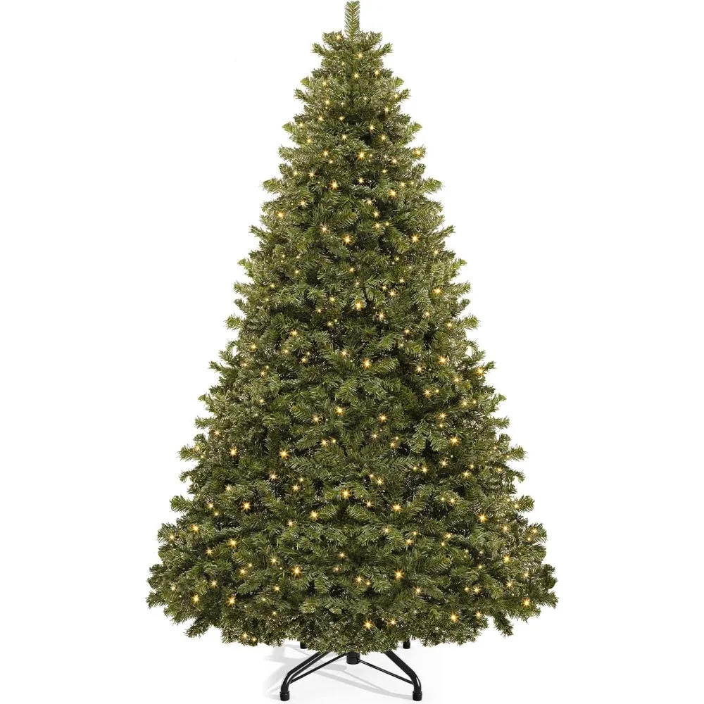 Pre-Installed Green Artificial Christmas Tree 6 Feet, Pre-Installed Lit Spruce Christmas Tree for Home, Office, Party Decoration