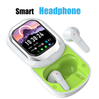 AI Wireless Smart Headphones LED Full Touch Screen Support APP Information Receiving TWS Real Time Translation Earbuds SE-ONE