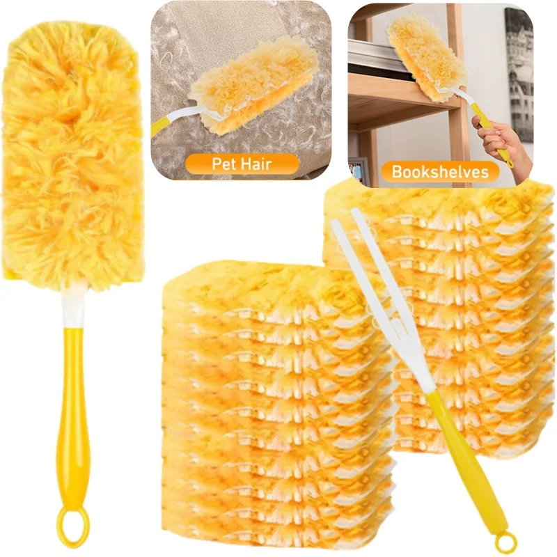 Double Sided 360 ° Electrostatic Precipitator for Cleaning Dust Spider Web Cleaning Disposable Feather Duster Roof and Desktop