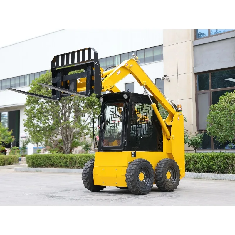 جرافة عجلات انزلاقية مع جرافة عجلات صغيرة للكابينة تستخدم لأعمال البناء والأعمال المزرعة المنزلية الصين حسب الطلب