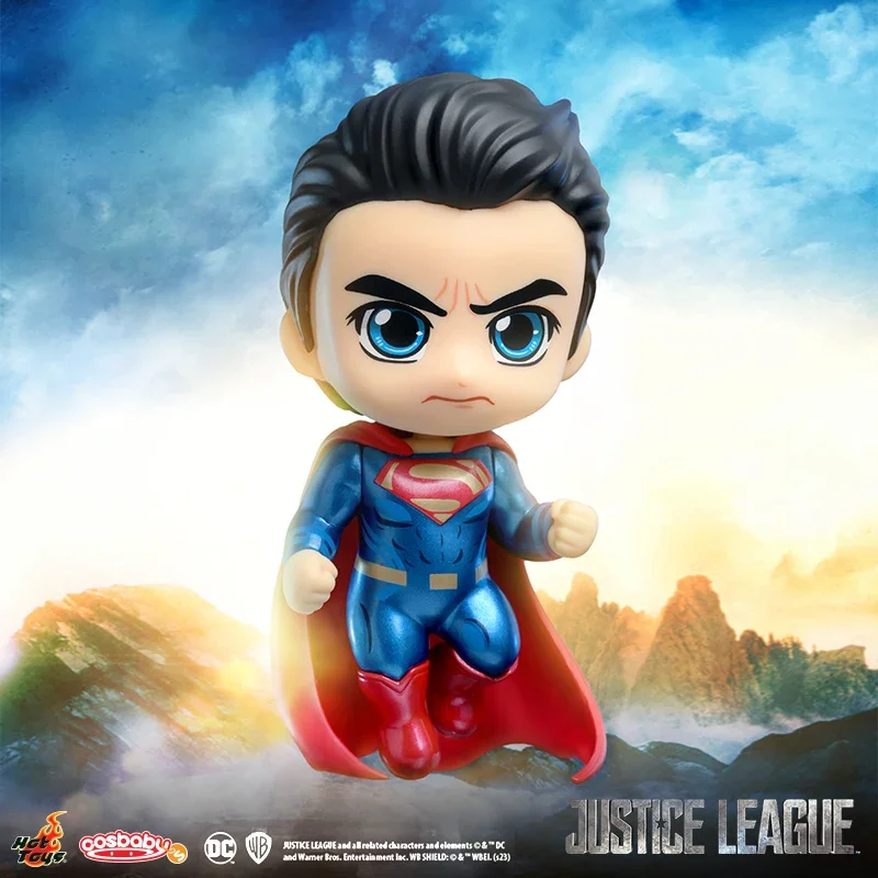 Hot Toys Justice League Superman Wonder Woman Black Adam Cosbaby Mini Collection Doll Anime Action Figure Ornament Model Gift