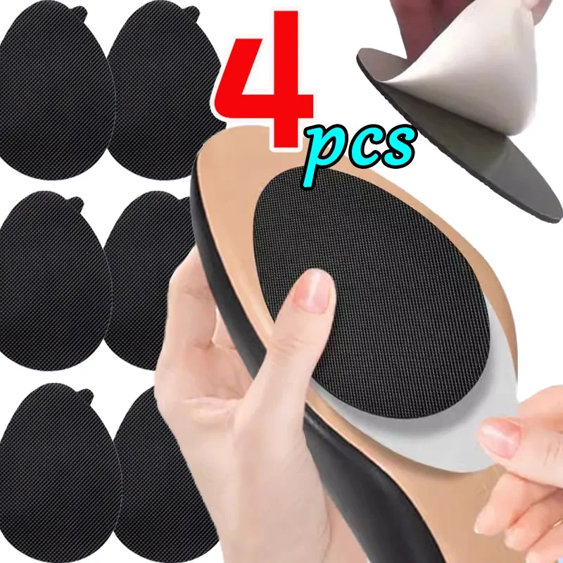 4pcs Anti-slip Adjustable Sole Protector Rubber Cow Tendon Thickening Sole Stickers Anti Fouling Wear-resistant Heel Stickers