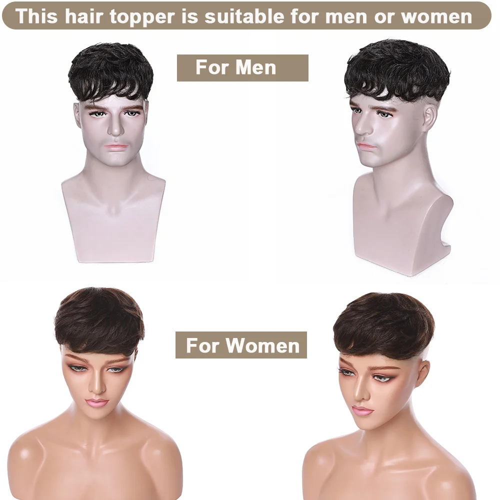 Sego 16x19cm Männer Toupet für Männer Echthaar teile Haar Einheit Perücke männlich Toupet Ersatz system Männer Kapillar prothese – Detail 6