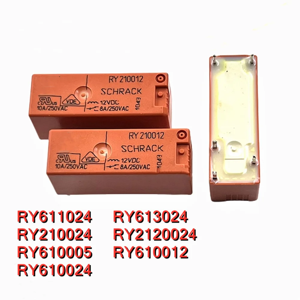 10PCS/lot 100% New Relay RY211024 RY611024 RY610024 RY610012 RY210024 RY2120024 RY213024 RY613024 RY900112 24VDC 5PIN