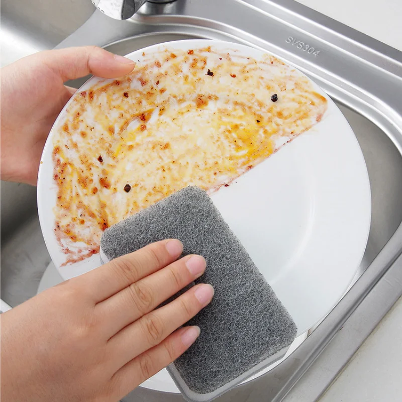 1Pc Kitchen Sponge Cleaning Brush Cleaning Tools Highly Efficient Scouring Pad Dish Cloth Kitchen Rags Powerful Decontamination