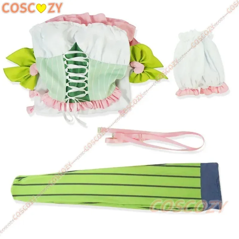 qq34 без рукавов прекрасный Хашира Канродзи Мицури косплей костюм Лолита сексуальный наряд горничной коса парик чулки платье комплект