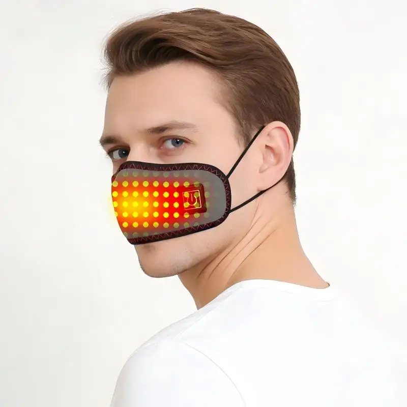 

Маска для носа с подогревом от батареек, красный свет, ветрозащитная, для облегчения сезонного ринита и аллергии, согревающая лицо, для активного отдыха, велоспорта, портативная