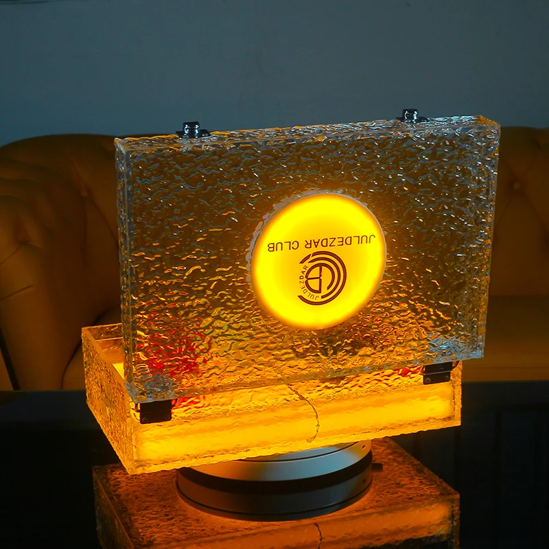 LED Luminous Acrylic Rechargeable Fruit Plate Light-Up Bar Tray for KTV Nightclubs Fruit Serving Dish with Illumination