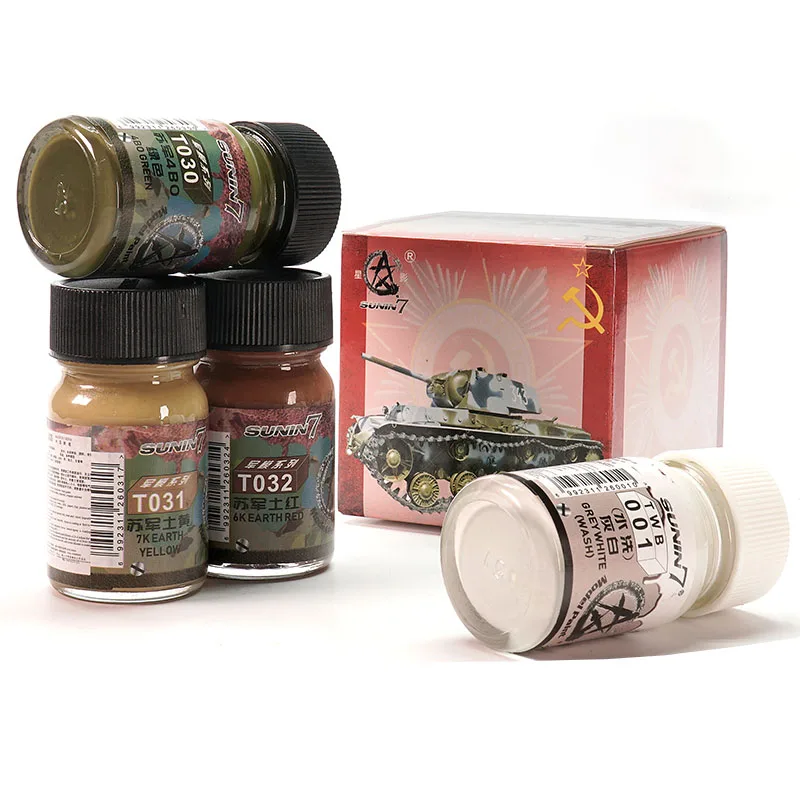 XY011 WWII soviético Chariot Tank camuflaje armadura vehículo militar serie de Color conjunto pintura recubrimiento DIY artesanía muñeca herramienta de construcción