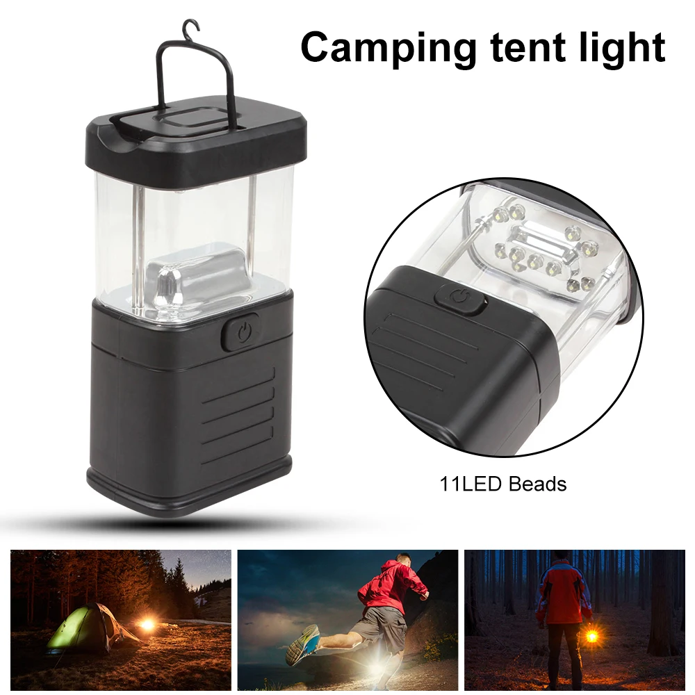 Mini Portable Camping Light Garden Lamp 11 LED Bright Bivouac Camping Fishing Hiking Lantern Outdoor Activities Light