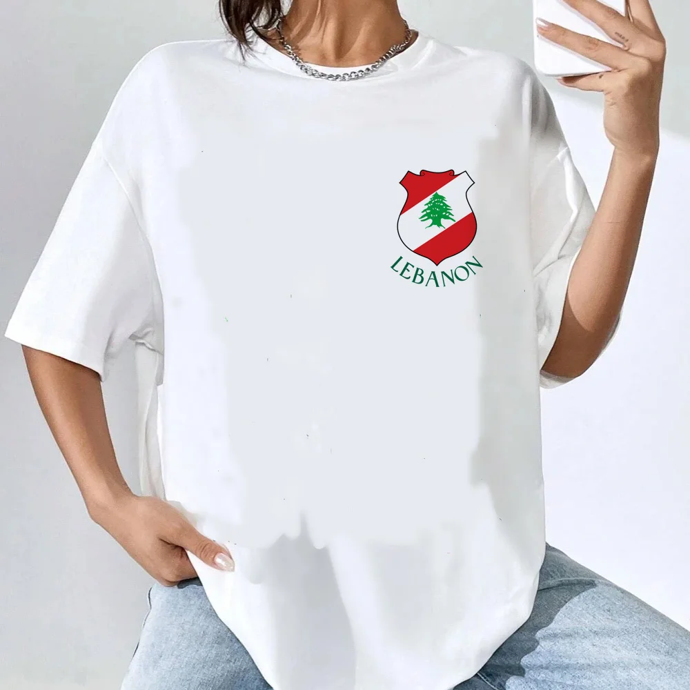 Lebanon t shirt women korean clothes harajuku  hip hop streetwear kawaii top tees Colorful 2000s Breathable anime Psychedelic