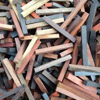 10/50pcs Small Pieces Sandalwood Rosewood 18*1*1 CM Lock Pixel Block Decorative DIY Mini Square Wood 3
