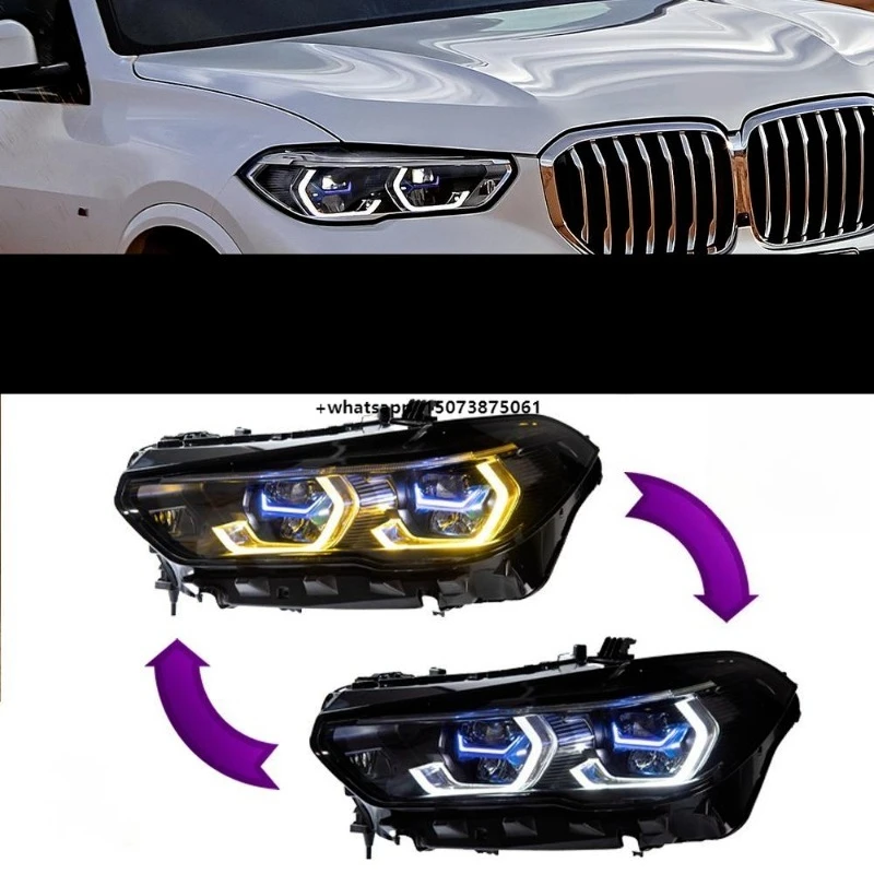 Factory Sales Bumper Headlamp G05 Headlights Headlight Assembly for X5 G05 Black Style 2019-2022