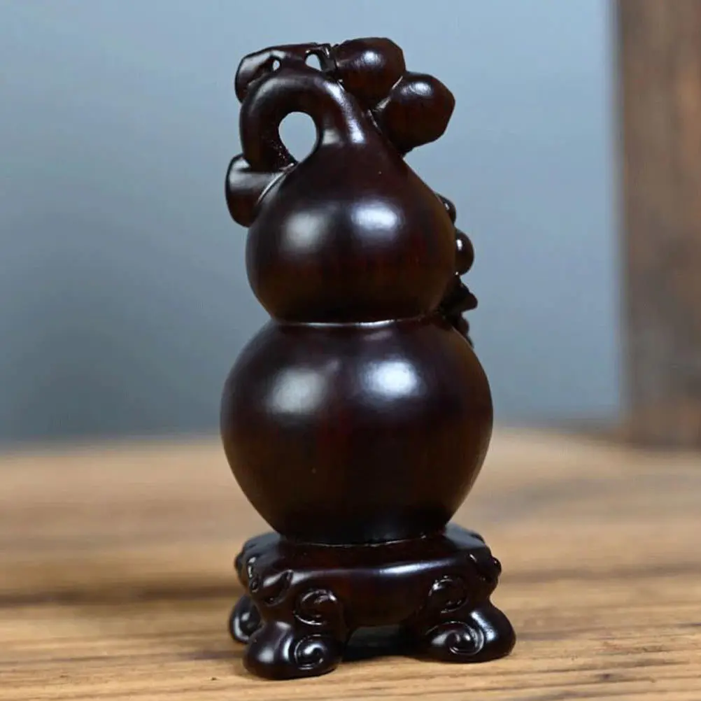 

Gourd Ornaments Tabletop Decor Carved Sculpture Small Figurine Ebony Desk Decorations Home Décor Accents